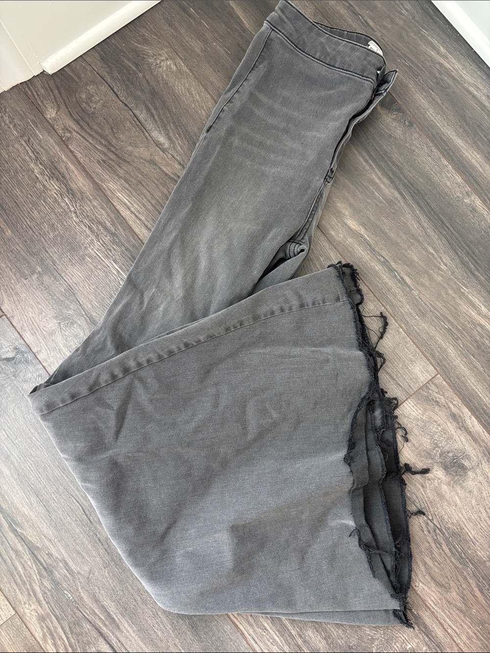 Light Grey Flare Jeans - Picture 2 of 9